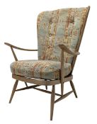 ERCOL - WINDSOR MODEL - BEECH AND ELM ARMCHAIR