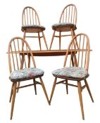 ERCOL FURNITURE - WINDSOR - REFECTORY DINING TABLE & CHAIRS