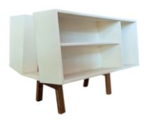 ERNEST RACE X ISOKON - PENGUIN DONKEY MARK II - CIRCA 1960S TEAK & CREAM BOOKCASE
