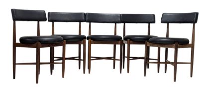 G PLAN - FRESCO RANGE - FIVE MID CENTURY ROUND SEAT DINING CHAIRS