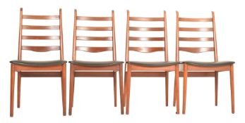 SCANTIC - SET OF FOUR DANISH TEAK DINING CHAIRS