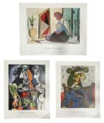 PABLO PICASSO - THREE VINTAGE 20TH CENTURY EXHIBITION POSTERS