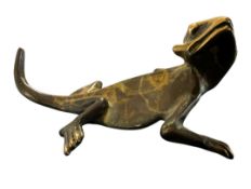 MICHAEL STOREY - STUDIO ART BRONZE FIGURE OF A LIZARD