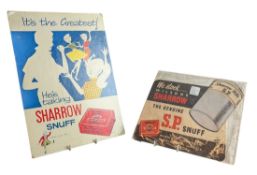 WILSONS & CO - SHARROW SNUFF - TWO ADVERTISING SHOWCARDS