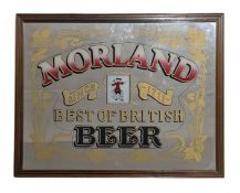 MORLAND BEER - 20TH CENTURY PUB ADVERTISING MIRROR
