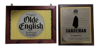 SANDEMAN / OLD ENGLISH - PUB ADVERTISING MIRRORS
