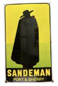 SANDEMAN - POINT OF SALE ENAMEL ADVERTISING SIGN