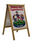LYONS MAID - VINTAGE MID CENTURY DOUBLE SIDED SIGN
