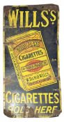 WILLS'S GOLD FLAKE CIGARETTES - ADVERTISING ENAMEL SIGN