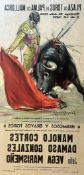 PLAZA DE TORO DE PALMA DE MALLORCA - MID CENTURY 1970S CORRIDA POSTER