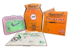 TOBACCIANA / PIPES - FOUR ADVERTISING SHOWCARDS / DISPLAY STANDS