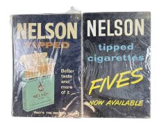 TOBACCIANA - NELSON - TWO ADVERTISING SHOWCARDS