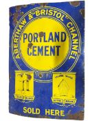PORTLAND CEMENT - VINTAGE ENAMEL ADVERTISING SIGN