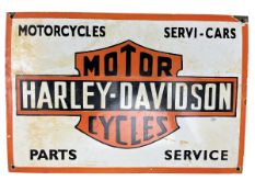 HARLEY-DAVIDSON - 1980S ENAMEL ADVERTISING SIGN