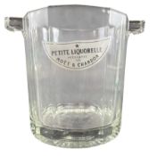 MOET AND CHANDON - VINTAGE 20TH CENTURY GLASS CHAMPAGNE BUCKET