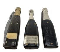 THREE VINTAGE 20TH CENTURY ADVERTISING CHAMPAGNE BOTTLE PENKNIVES