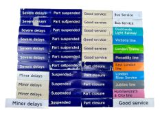 RAILWAYANA / TRANSPORT SELECTION OF MAGNETIC INFORMATION PLAQUES