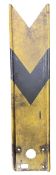 RAILWAYANA - MID CENTURY YELLOW AND BLACK ENAMEL SINGLE ARM