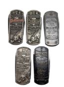 HELLESENS - FIVE VINTAGE 20TH CENTURY BATTERY ADVERTISING PEN KNIVES