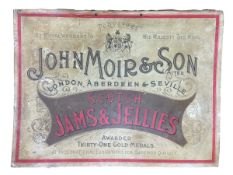 JOHN MOIR & SON LIMITED - EARLY 20TH CENTURY ADVERTISING DOUBLE SIDED SHOW CARD
