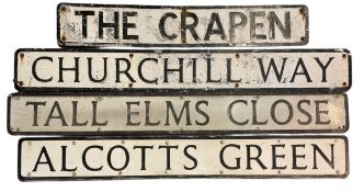 SELECTION OF FOUR ALUMINIUM ROAD SIGNS