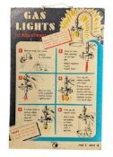 GAS LIGHTS - MID CENTURY EDUCATIONAL SHOW CARD
