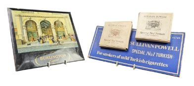TOBACCIANA - BURLINGTON - TWO ADVERTISING SHOWCARDS