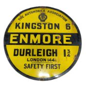 AA ROAD SIGN FOR KINGSTON 6 ENMORE DURLEIGH