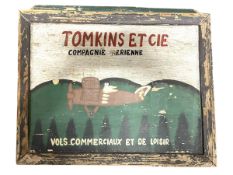 TOMKINS ETCHIE - VINTAGE FRENCH PAINTED WOODEN SIGN