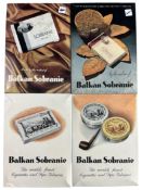 TOBACCIANA - BALKAN SOBRANIE - SELECTION OF FOUR ADVERTISING SHOWCARDS