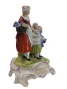 YARDLEY'S OLD ENGLISH LAVENDER - DRESDEN PORCELAIN ADVERTISEMENT GROUP FIGURE