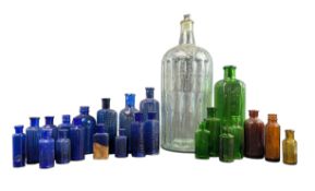 COLLECTION OF 19TH & EARLY 20TH CENTURY GLASS POISON BOTTLES