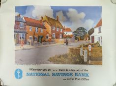 THE POST OFFICE NATIONAL SAVINGS BANK ADVERTISING POSTER