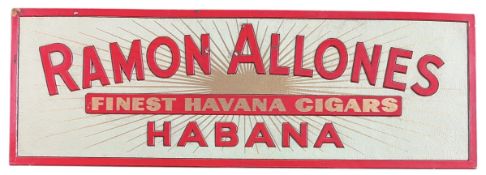 TOBACCIANA - HABANA - EMBOSSED ADVERTISING SHOWCARD SIGN
