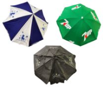 THREE NEW OLD STOCK PUB ADVERTISING PARASOLS