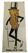 GREETINGS FROM MR. PEANUT - 90S ENAMEL SIGN