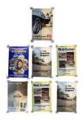 DUNLOP - SEVEN VINTAGE 80'S TYRE ADVERTISING POSTERS EX-BRISTOL GARAGE