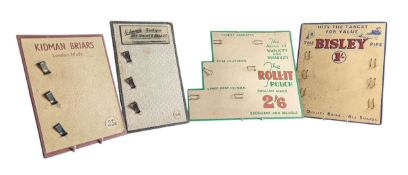 TOBACCIANA - PIPES & POUCHES - SELECTION OF ADVERTISING SHOWCARDS