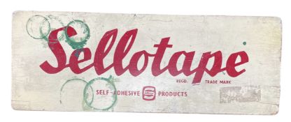 SELLOTAPE - VINTAGE ADVERTISING SHOP DISPLAY PAINTED WALL SIGN