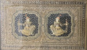 20TH CENTURY BURMESE EMBROIDERED KALAGA 缅甸手工刺绣