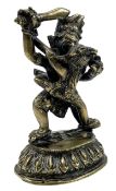 20TH CENTURY BRASS FIGURE OF CHAKRASAMVARA & VAJRAYOGINI 20世纪胜乐金刚和金刚亥母像