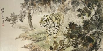 GAO YAN (CHINESE, B.1965) - TIGER INK ON PAPER PAINTING