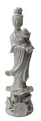 20TH CENTURY CHINESE BLANC DE CHINE FIGURE OF GUANYIN 观音立像