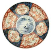 EXTRA LARGE 19TH CENTURY JAPANESE IMARI PORCELAIN CHARGER 19世纪日本伊万里盘