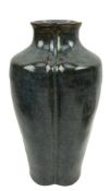 QING DYNASTY JUNYAO FLAMBE LOBED CERAMIC VASE 清 鈞窑窑变花口瓶