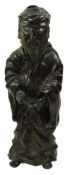 19TH CENTURY JAPANESE MEIJI PERIOD BRONZE SCULPTURE OF A SCHOLAR