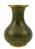 20TH CENTURY CHINESE BRONZE GROUND CLOISONNE VASE 20世纪铜胎掐丝珐琅瓶
