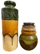 SCHEURICH KERAMIK - MODEL 269/15 & 203/26 - PAIR OF 1960S WEST GERMAN VASE