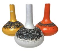 KREUTZ KERAMIK - THREE 1960S WEST GERMAN VASES