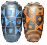 SIERY FOR CARSTENS - MODEL 435 - PAIR OF WEST GERMAN VASES